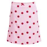 polka dot knee length skirt boogzel clothing