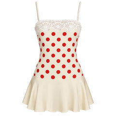 polka dot lace mini dress boogzel clothing