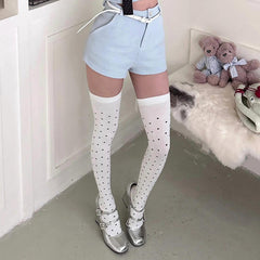 polka dot over the knee stockings boogzel clothing