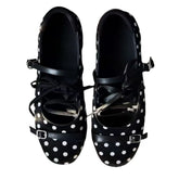 polka dot lace ballet flats boogzel clothing