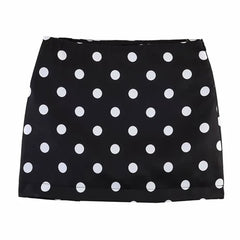 polka dot mini skort boogzel clothing