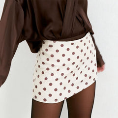 polka dot mini skort boogzel clothing