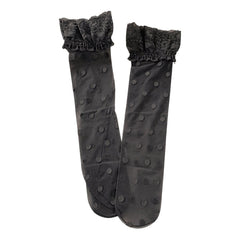 polka dot sheer knee high socks boogzel clothing