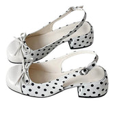 polka dot slingback sandals boogzel clothing