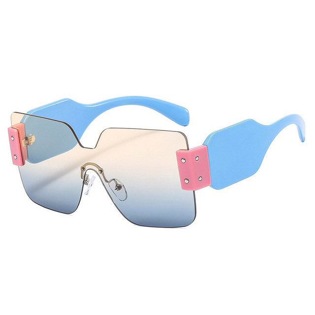 rimless square sunglasses boogzel clothing