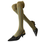 preppy striped knee socks boogzel clothing