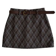 preppy argyle mini skirt boogzel clothing