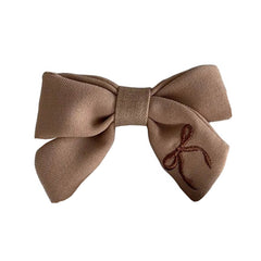 preppy bow embroidery hair bow set boogzel clothing