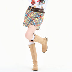preppy colorful plaid mini skirt boogzel clothing