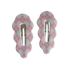 preppy plaid hair clips boogze lclothing