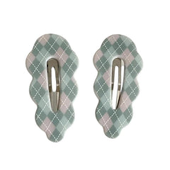 preppy plaid hair clips boogze lclothing