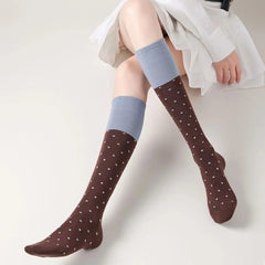 preppy polka dot knee socks boogzel clothing