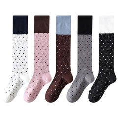preppy polka dot knee socks boogzel clothing