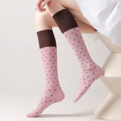 preppy polka dot knee socks boogzel clothing