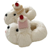 puppy and cake fluffy slippers boogzel clothing