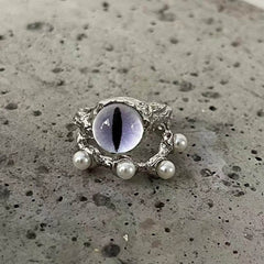 purple cat eye ring boogzel clothing