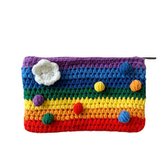 rainbow knitted purse boogzel clothing