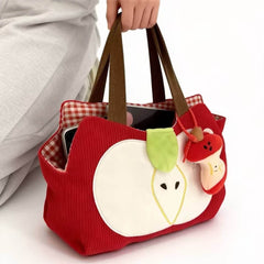 red apple cord shoulder bag boogzel clothing