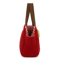 red apple cord shoulder bag boogzel clothing