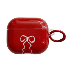 red bow coquette airpods case boogzel clothing