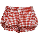 red gingham picnic shorts boogzel clothing