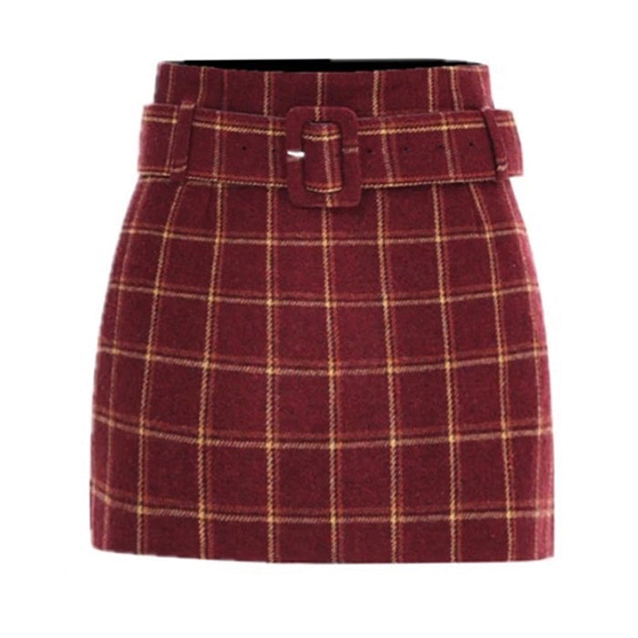 red plaid mini skirt boogzel clothing