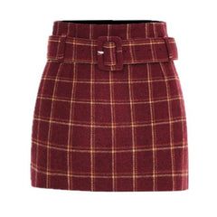 red plaid mini skirt boogzel clothing