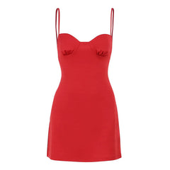 red satin mini dress boogzel clothing