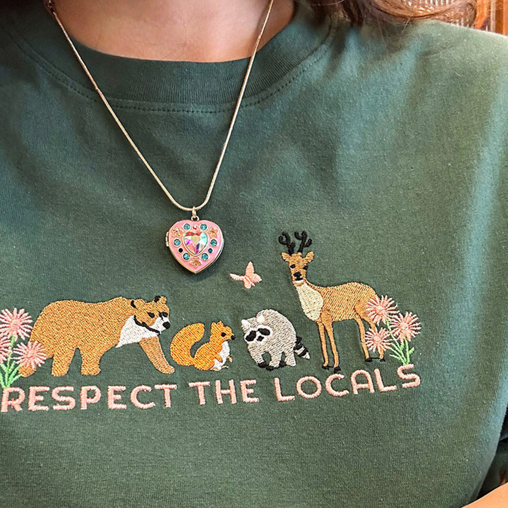 respect the locals forestcore tee boogzel clothing