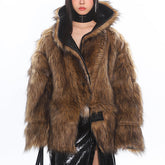 reversible brown fur jacket boogzel clothing