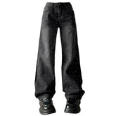 rhinestone black jeans boogzel clothing
