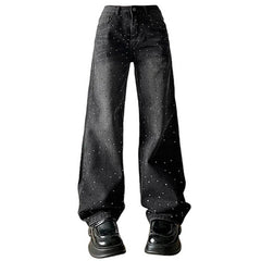 rhinestone black jeans boogzel clothing