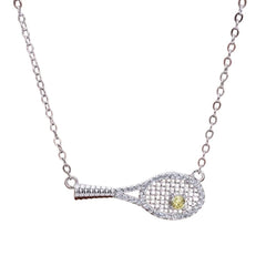 rhinestone tennis racket necklace boogzel clothing
