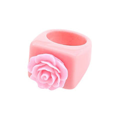 pink rose chunky ring boogzel clothing