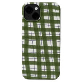 sage green plaid iphone case boogzel clothing