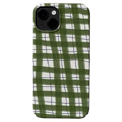 sage green plaid iphone case boogzel clothing