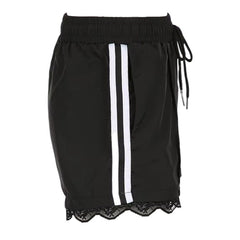 side stripe lace trim shorts boogzel clothing