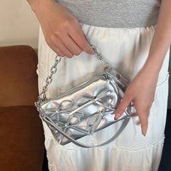 silver bows shoulder bag boogzel clothing