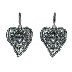silver heart coin earrings boogzel clothing