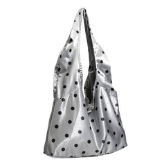 silver polka dot shoulder bag boogzel clothing