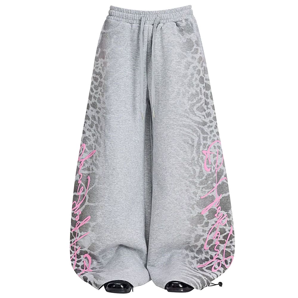 skater girl leopard print sweatpants boogzel clothing