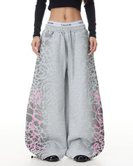 skater girl leopard print sweatpants boogzel clothing