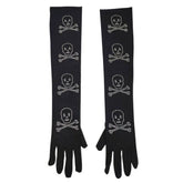 skull rhinestone gloves boogzel clothing