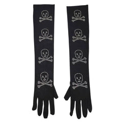 skull rhinestone gloves boogzel clothing