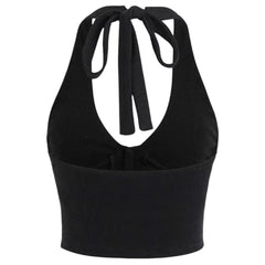 emo girl black halter top boogzel clothing