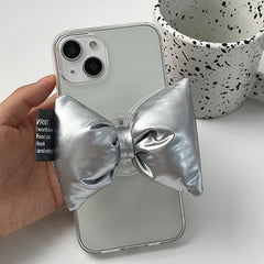 sliver bow iphone case boogzel clothing