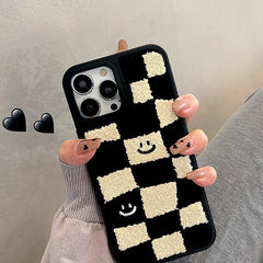 smile checkered iphone case boogzel clothing