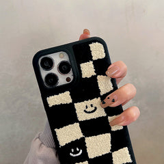 smile checkered iphone case boogzel clothing