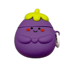 smiling eggplant airpods case boogzel clothing