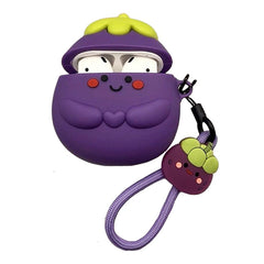 smiling eggplant airpods case boogzel clothing